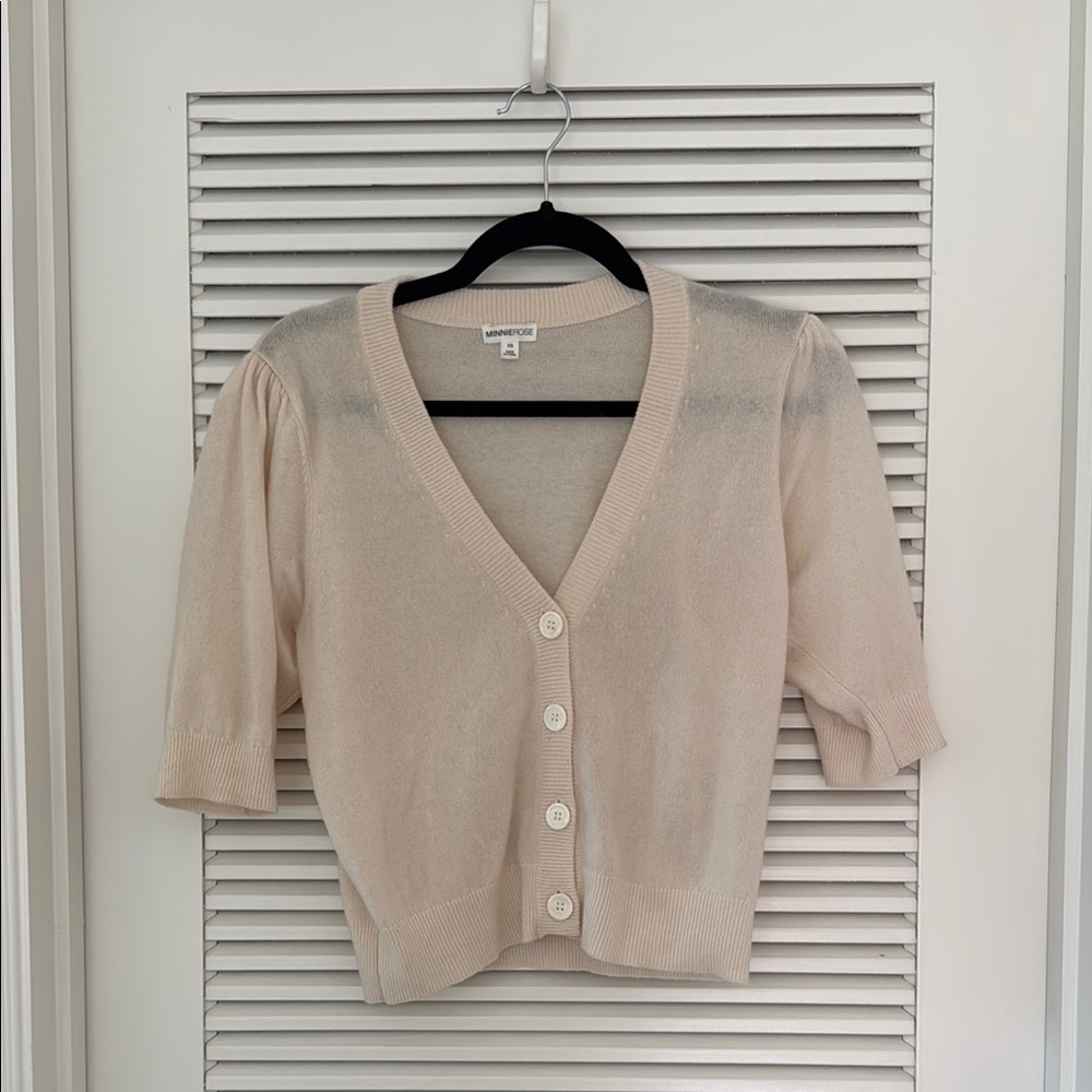 Minnie Rose Cream Cashmere Cardigan